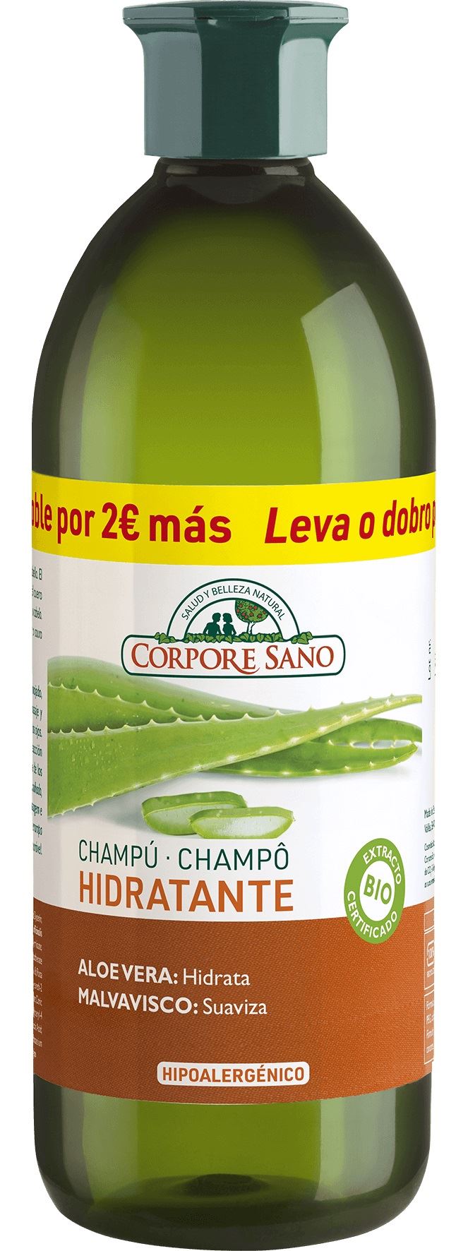CHAMPÚ HIDRATANTE ALOE VERA 300+300ml-CORPORE