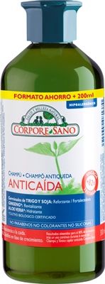 CHAMPÚ ANTICAÍDA GINS+ALOE 300+200ml-CORPORE