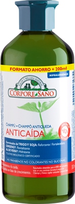 CHAMPÚ ANTICAÍDA GINS+ALOE 300+200ml-CORPORE