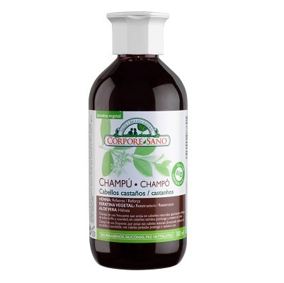 CHAMPÚ HENNA CASTAÑO/catechu 300ml-CORPORE