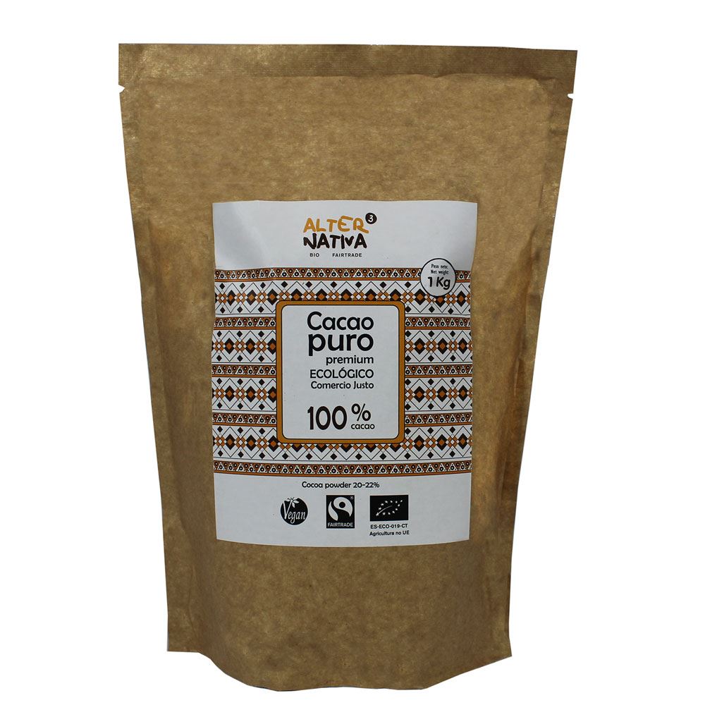 CACAO PURO PREMIUM FT BIO 1 kg -ALTERNATIVA