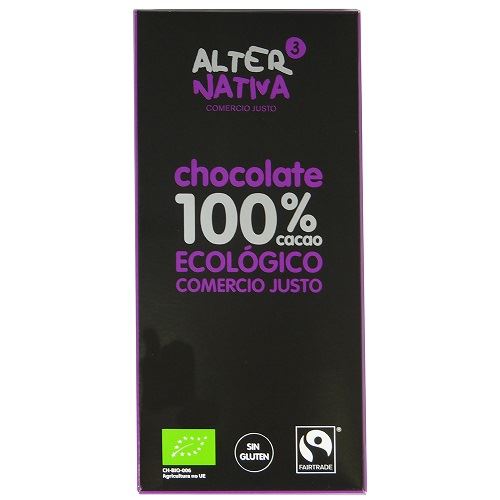 CHOCOLATE 100% CACAO FT TABLETA BIO 80gr-ALTERNATIVA