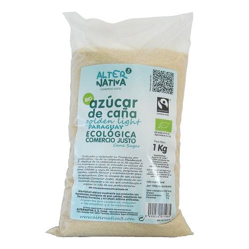 AZÚCAR DE CAÑA GOLDEN LIGHT PARAGUAY BIO FT 1kg-ALTERNATIVA 