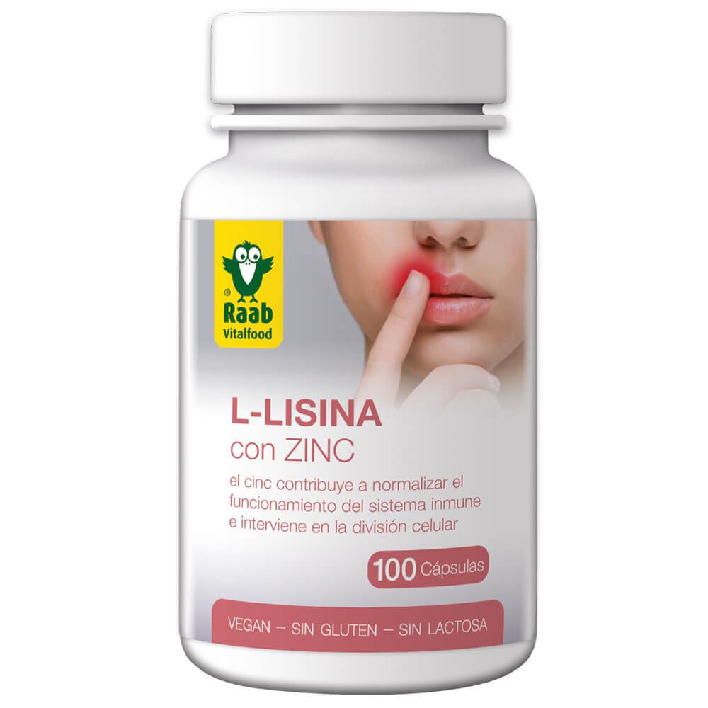 L-LISINA CON ZINC 480mg 100caps-RAAB