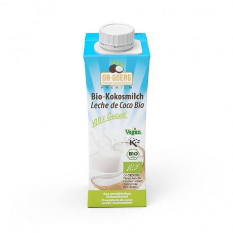 LECHE COCO 100% para cocinar BIO 200 ml.-DR.GOERG