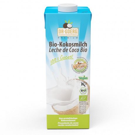 LECHE COCO 100% para cocinar BIO 1 Ltr.-DR.GOERG