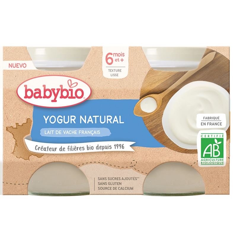 YOGUR NATURAL (VACA) 2.x130gr- BABYBIO 