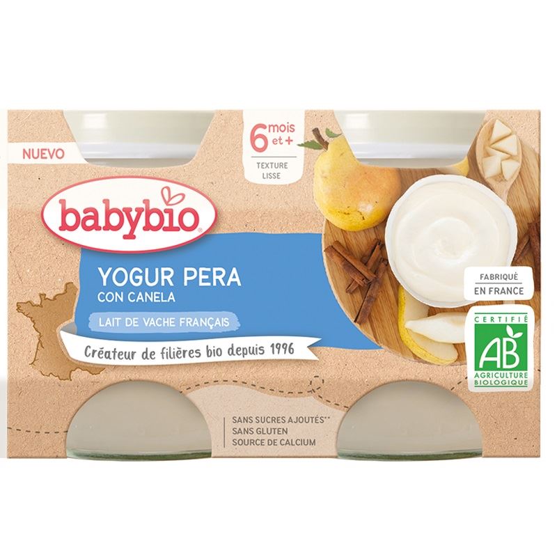 YOGUR PERA (VACA) 2.x130gr-BABYBIO 