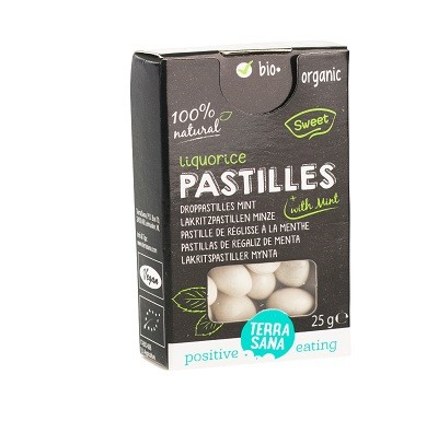 REGALIZ PASTILLAS MENTA BIO 16x25gr-TERRASANA