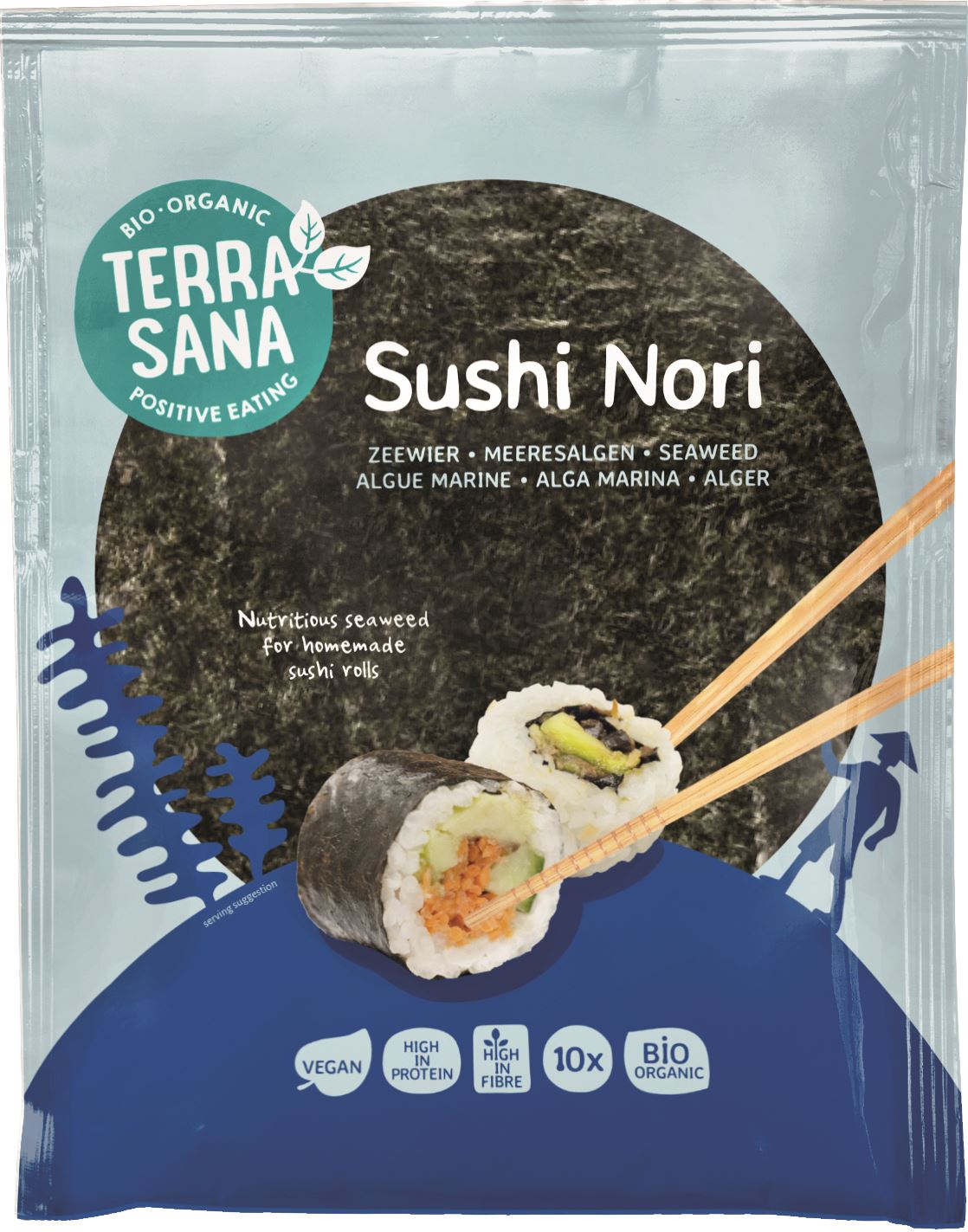 NORI PARA SUSHI 10 HOJAS BIO 25gr-TERRASANA