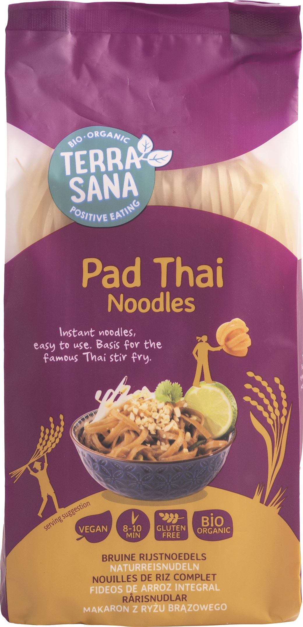 NOODLES PAD TAHI 100% ARROZ INTERGRAL S/G BIO 250gr -TERRASANA