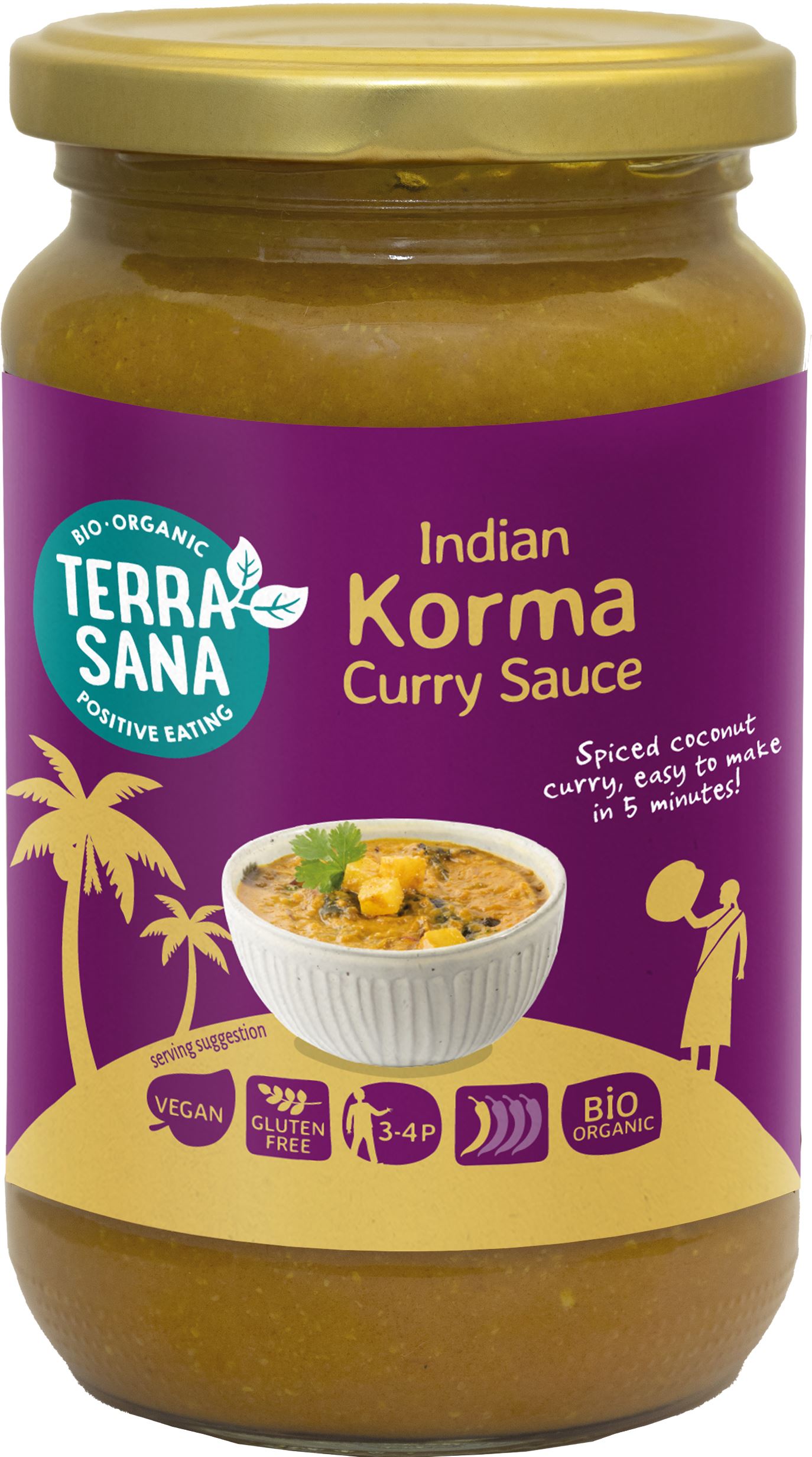 SALSA CURRY KORMA BIO 350 gr-TERRASANA