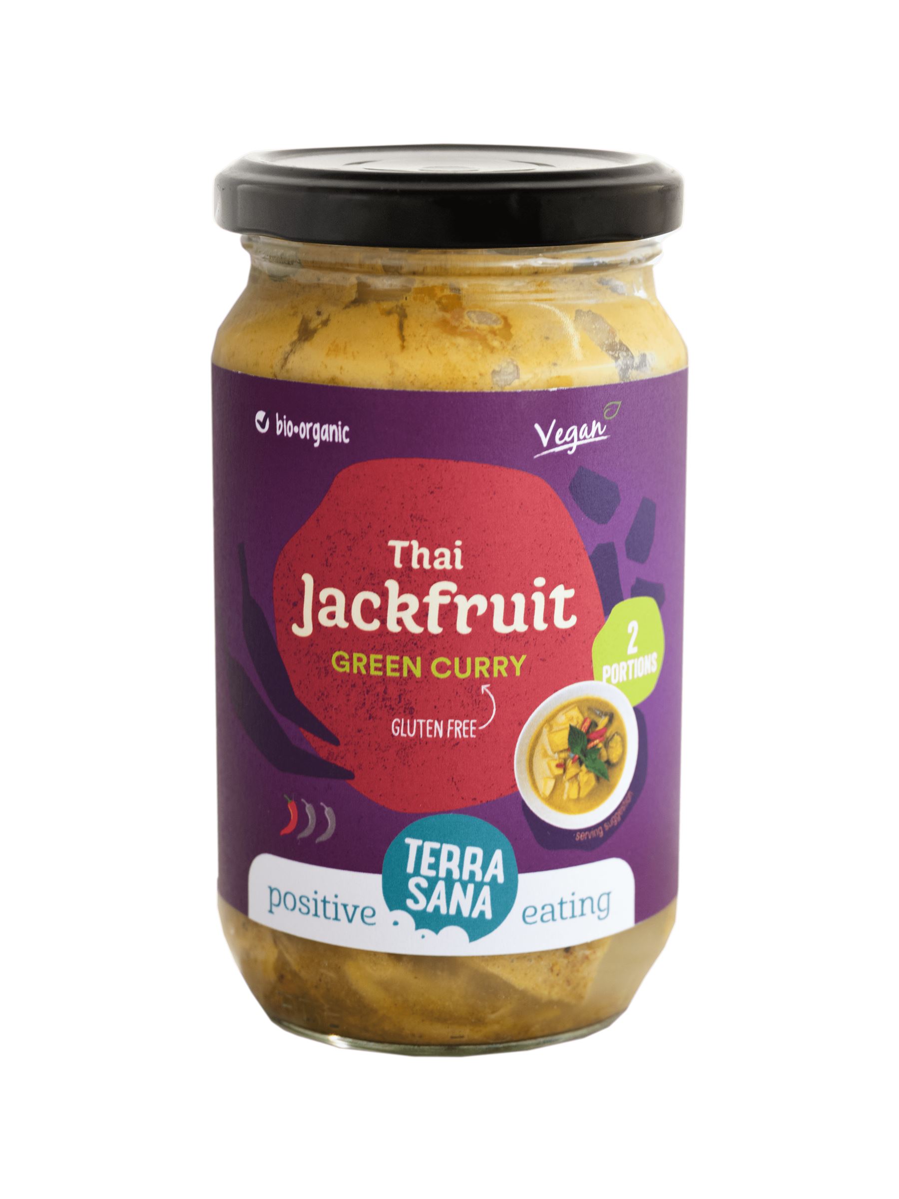 CURRY VERDE TAILANDÉS CON JACKFRUIT BIO 350gr-TERRASANA