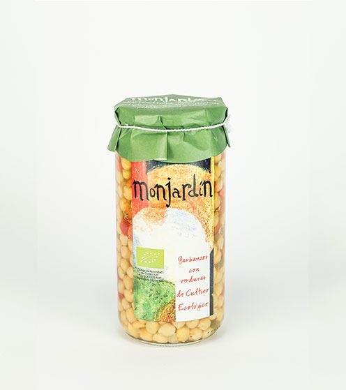 GARBANZOS CON VERDURAS ECO FRASCO 720ml-MONJARDIN