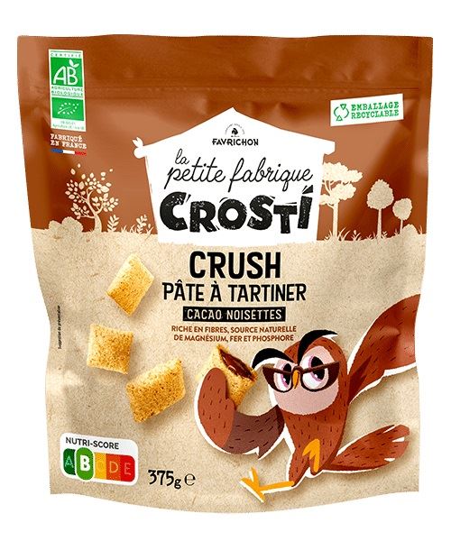 CROSTI CRUSH RELLENO CHOCOLATE Y AVELLANAS 375 gr 