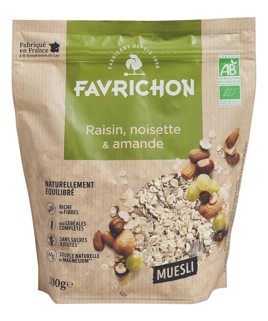 MUESLI PASAS, AVELLANAS Y ALMENDRAS 500 gr