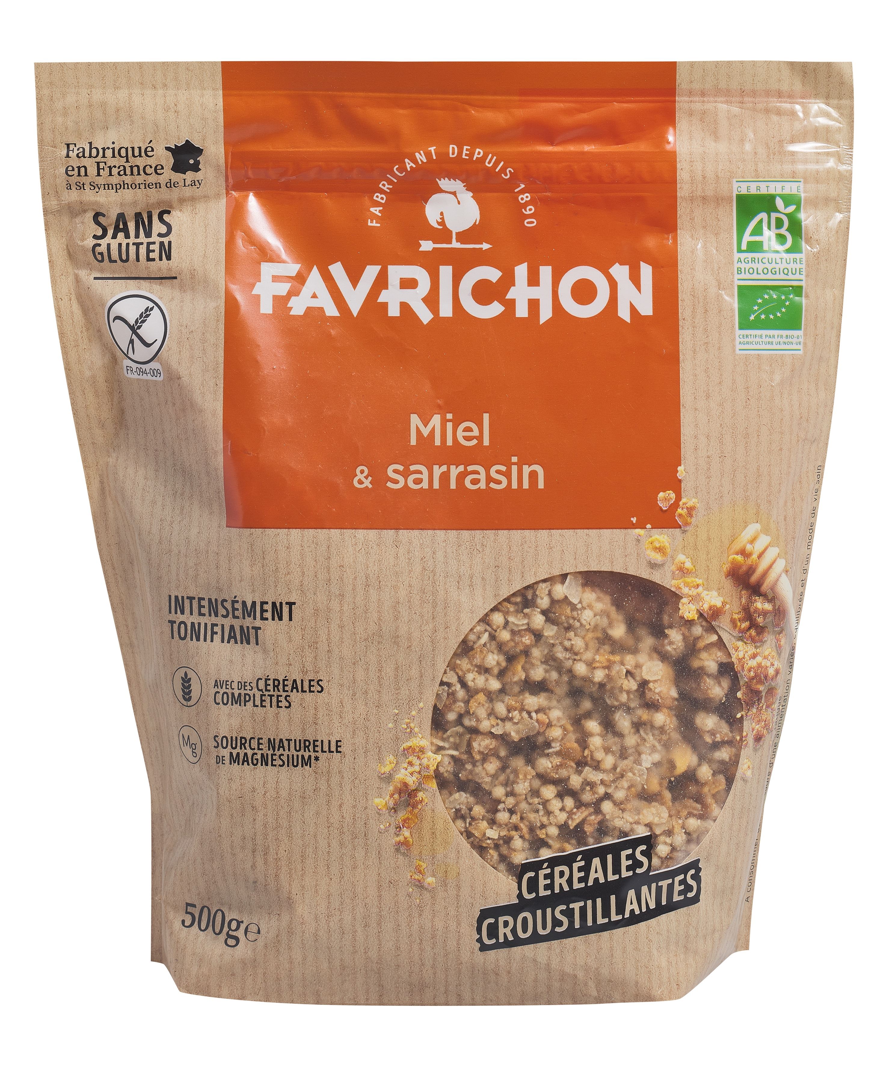 MUESLI CRUNCHY MIEL Y SARRACENO S/G 500 gr