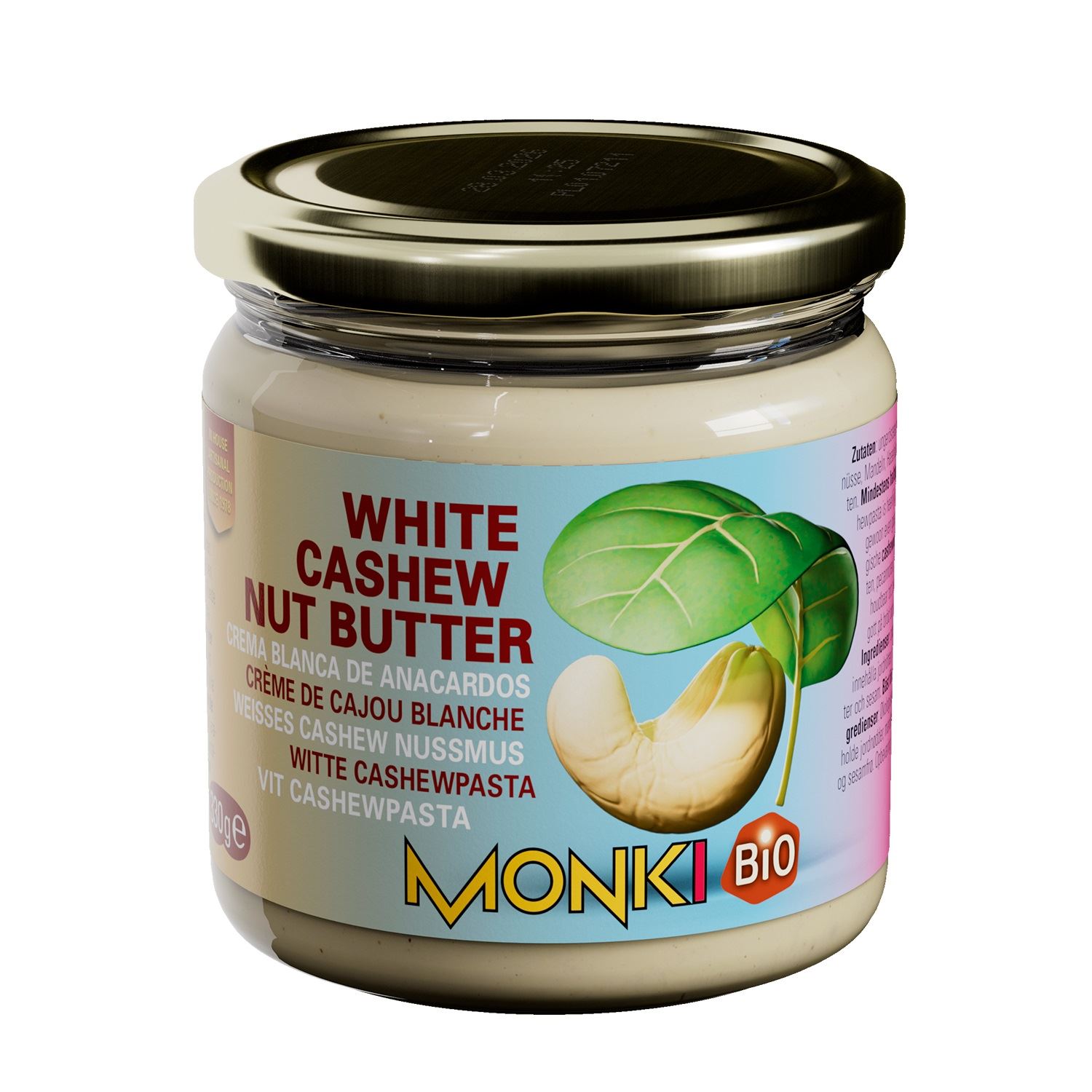 CREMA ANACARDO BLANCO BIO 330gr- MONKI 