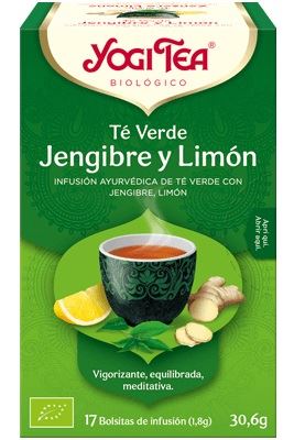 YOGI TEA VERDE JENGIBRE LIMÓN 17B BIO