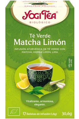 YOGI TEA VERDE MATCHA LIMÓN 17B BIO