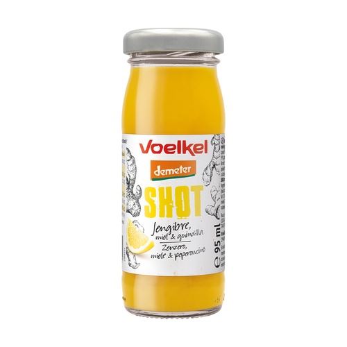 SHOT JENGIBRE, MIEL Y LIMÓN BIO 95ml-VOELKEL