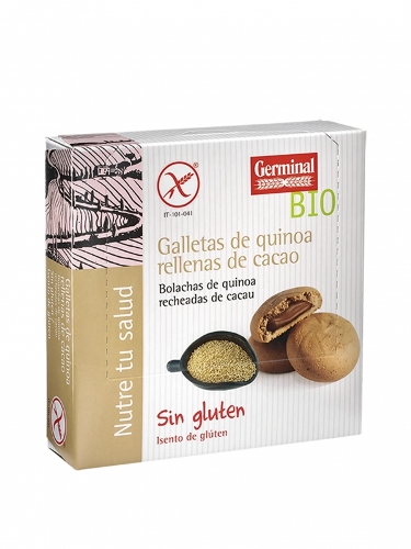 GALLETAS QUINOA RELLENAS CACAO BIO 200gr (U/C 10)-GERMINAL 