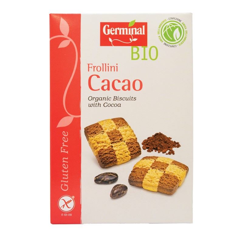 GALLETAS CACAO VAINILLA S/G BIO 250gr (U/C 8)-GERMINAL 