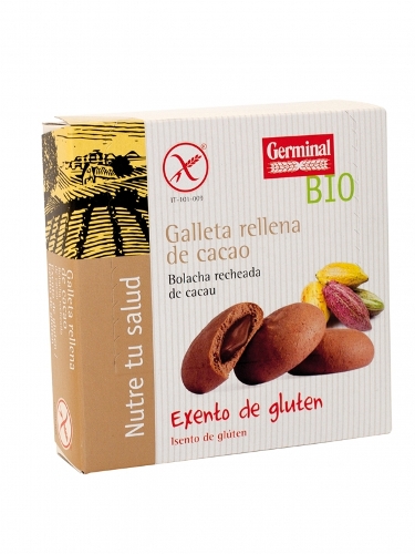 GALLETAS RELLENA CREMA CACAO S/G BIO 200gr (U/C 10)-GERMINAL 