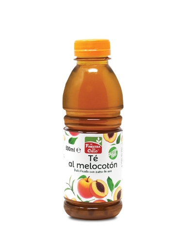TÉ AL MELOCOTÓN en botella 500 ml BIO (U/C 12)
