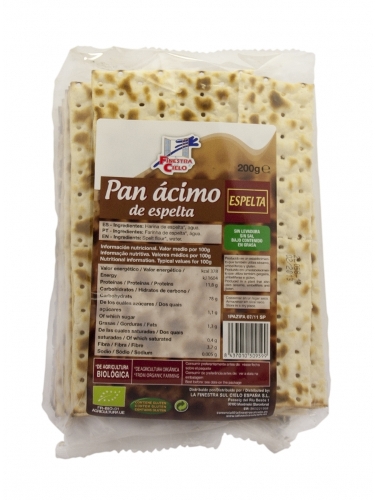 PAN ÁCIMO ESPELTA BIO 200gr (U/C 6)-LA FINESTRA