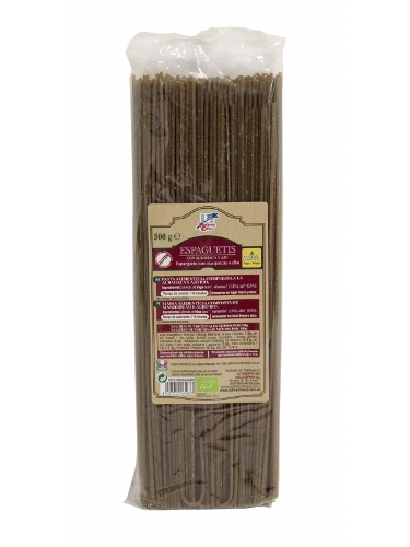 SPAGUETIS ALBAHACA Y AJO BIO 500gr (U/C 12)-LA FINESTRA