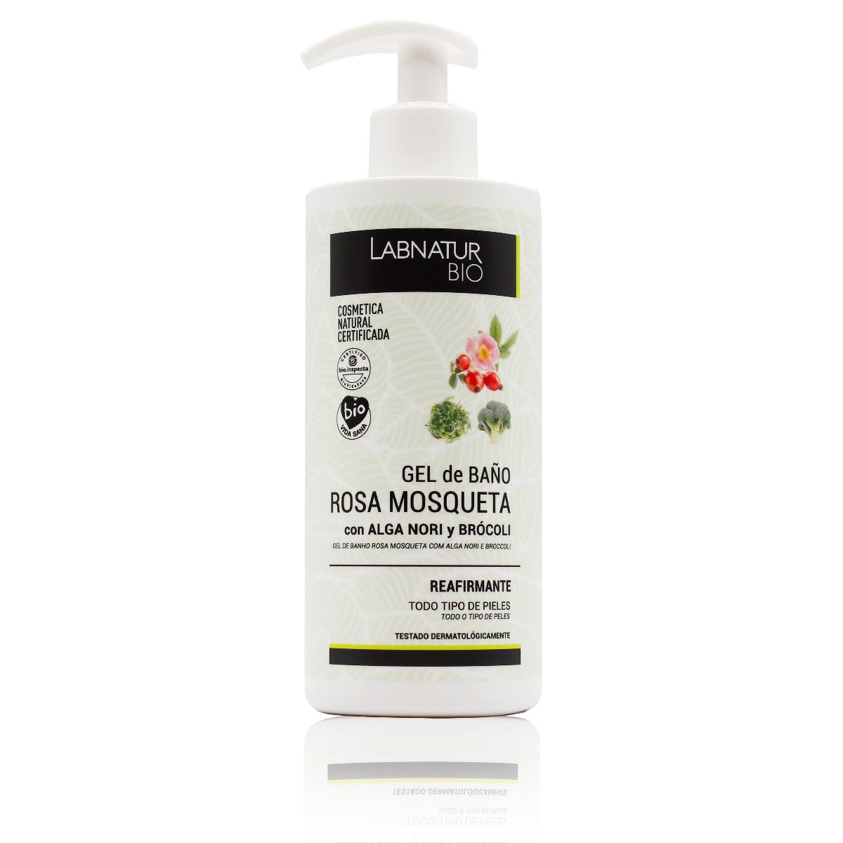 GEL DUCHA ROSA MOSQUETA, ALGAS Y BROCOLI BIO 450ml-LABNATUR