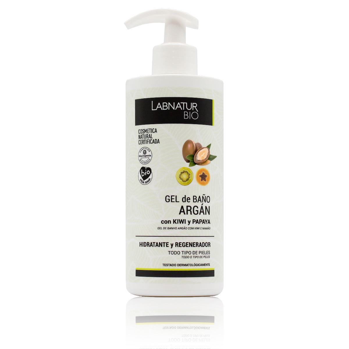 GEL DUCHA ARGÁN, KIWI Y PAPAYA BIO 450ml-LABNATUR