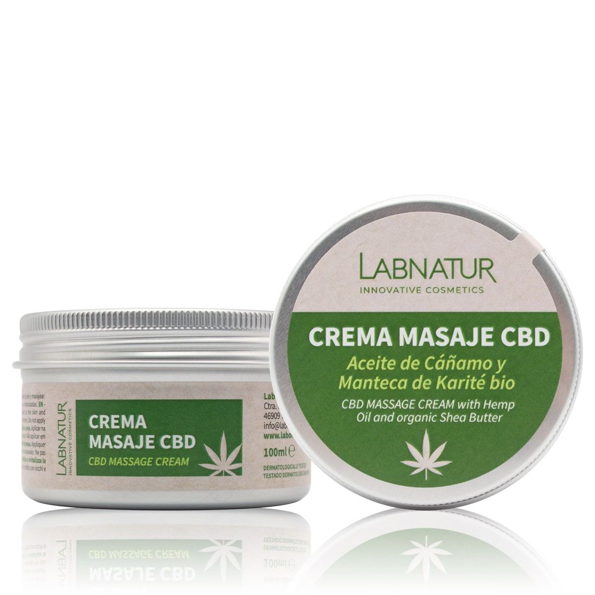 CREMA MASAJE CBD 100ml-LABNATUR